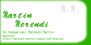 martin merendi business card